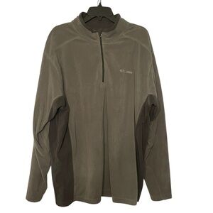Columbia Men Light Grey Klamath Range II 1/4 Zip Fleece Pullover XXL Hiking Golf